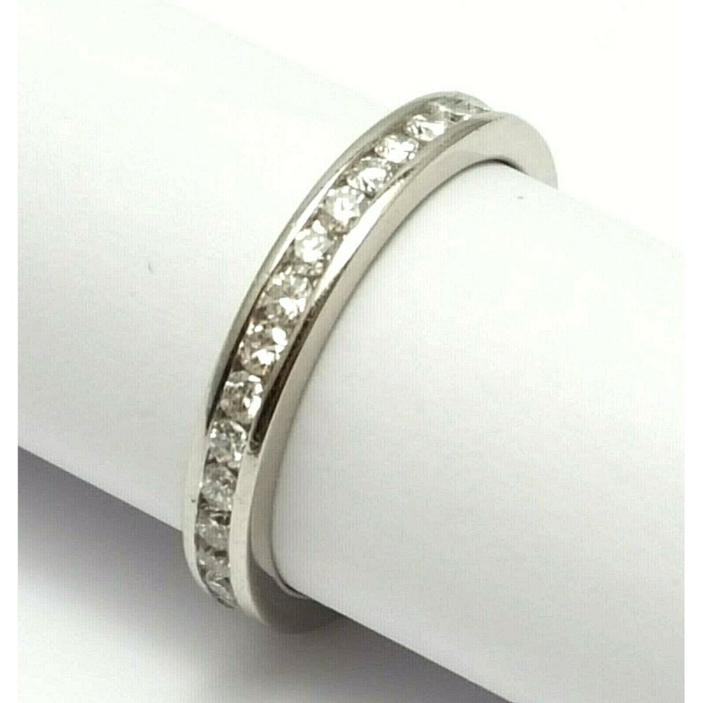 Exquisite Solid Designer Platinum Diamond Eternit… - image 7